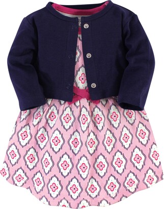 Touched by Nature Organic Cotton Dress and Cardigan Set, Trellis, 12-18 Months