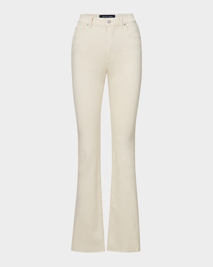 Veronica Beard Cameron Raw Hem Bootcut Jeans