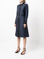 Thumbnail for your product : Versace Greca-print belted shirtdress