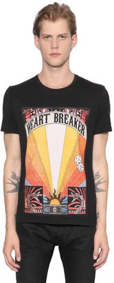 Just Cavalli Heart Breaker Cotton Jersey T-Shirt