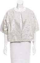 Thumbnail for your product : Behnaz Sarafpour Metallic Open Front Jacket