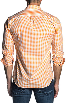 Jared Lang Men's Long-Sleeve Gingham Check Sport Shirt