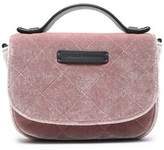 Thumbnail for your product : Brunello Cucinelli Leather-trimmed Quilted Velvet Shoulder Bag