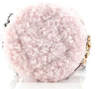 Chanel 19 Round Clutch with Chain Quilted Shearling