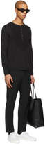 Thumbnail for your product : Alexander McQueen Black Silk and Cotton Henley