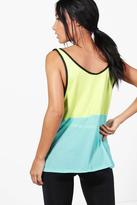 Thumbnail for your product : boohoo Karlie Fit Mesh Contrast Running Vest