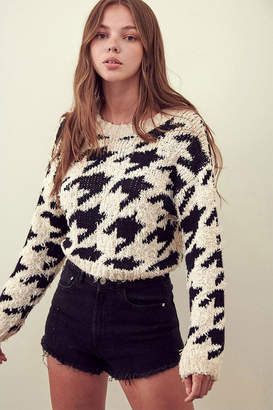 Storia Houndstooth Pullover Sweater - ShopStyle