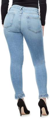 Ga Sale Good Legs Fray Ripped Jeans - Blue018