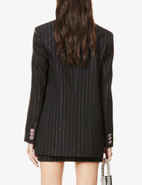 Thumbnail for your product : Redemption Padded-shoulder striped woven blazer