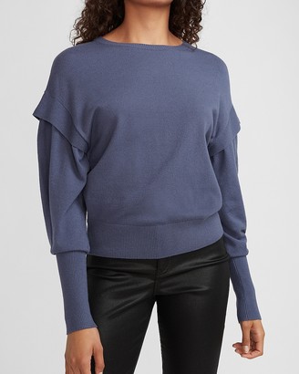 Express Capped Sleeve Crew Neck Sweater