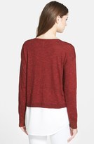Thumbnail for your product : Kensie Layered Look Mélange Knit Sweater