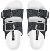 Thumbnail for your product : Senso Ida IV Indigo Stingray Footbed Flat Sandals