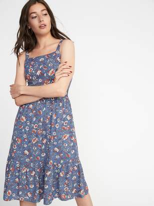 Old Navy Floral Apron-Front Fit & Flare Dress for Women