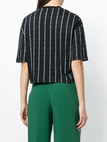 Thumbnail for your product : MSGM brand stripe cropped T-shirt