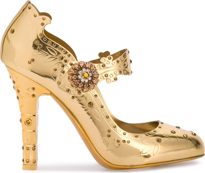 Dolce & Gabbana Gold Women's Pumps | Shop the world's largest 