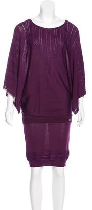 Roberto Cavalli Jacquard Short Sleeve Dress w/ Tags