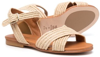 Bonpoint Woven Side-Buckle Sandals
