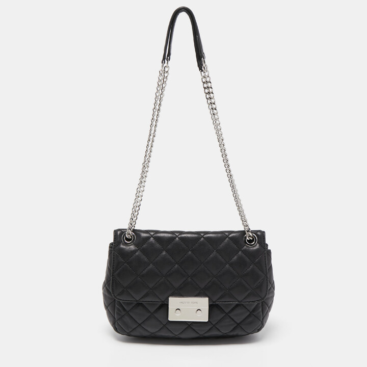 Silicon Uluru Manager Michael Kors Black Quilted Leather Large Sloan Chain Shoulder Bag -  ShopStyle