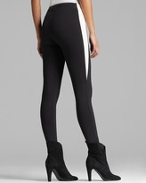 Thumbnail for your product : Aqua Leggings - Ponte Perforated Faux Leather Strip