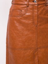 Thumbnail for your product : MSGM Faux Leather Midi-Skirt