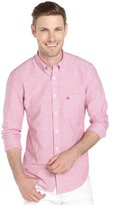 Thumbnail for your product : Burberry pink stripe cotton-linen button down long sleeve shirt