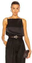 Thumbnail for your product : ST. AGNI Jules Silk Singlet Top in Black