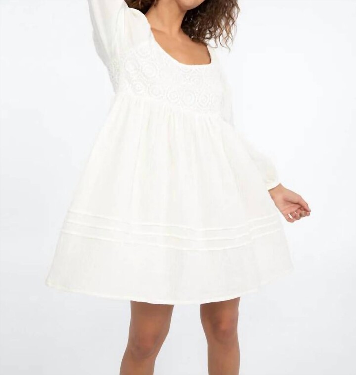 Summer Swing Dress In White