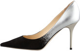 Thumbnail for your product : Jimmy Choo Agnes Ombre Pointed-Toe Pump, Black/Silver