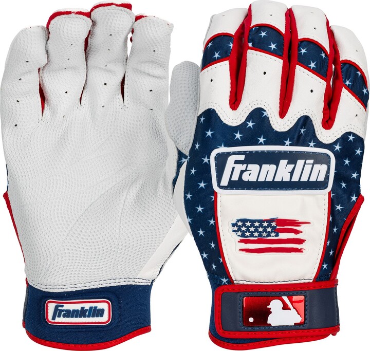 Franklin Adult CFX 4th of July Limited Edition Batting Gloves, Men's, Small, Red/White/Blue