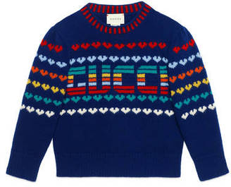 Gucci Children's intarsia wool cashmere sweater