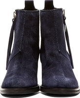 Thumbnail for your product : Acne Studios Blue Suede Felt Lined Pistol Boots