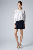 Thumbnail for your product : Topshop Long sleeve crop burnout sweat