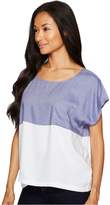 Thumbnail for your product : Vince Camuto Short Sleeve Engineered Block Stripe Boxy Shirt