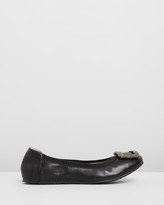 Thumbnail for your product : Walnut Melbourne Anna Leather Ballet Flats