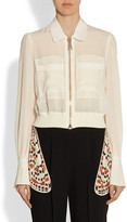 Thumbnail for your product : Givenchy Bomber jacket in silk crepe de chine
