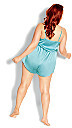 Thumbnail for your product : City Chic Stella Satin Playsuit - aqua blue