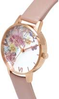 Thumbnail for your product : Olivia Burton Enchanted Garden Faux Leather Strap Watch, 30mm