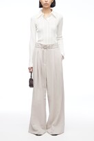 Relaxed Wool Wide-Leg Pant in smoke g 