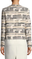 Thumbnail for your product : Badgley Mischka Zip-Up Studded Long-Sleeve Jacket