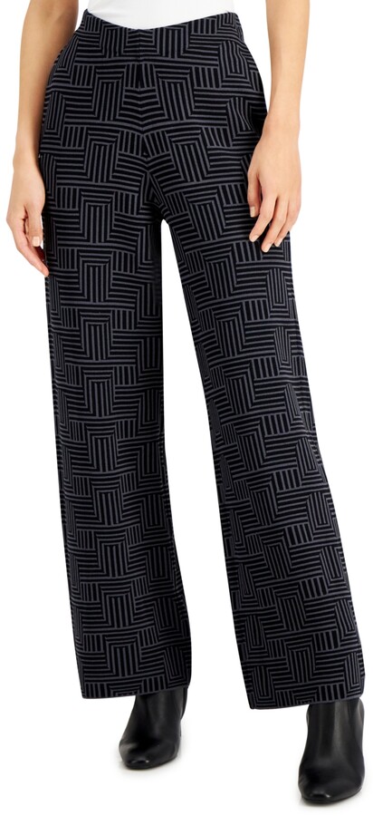 Alfani Geo-Print Pull-On Sweater Pants, Created for Macy's - ShopStyle