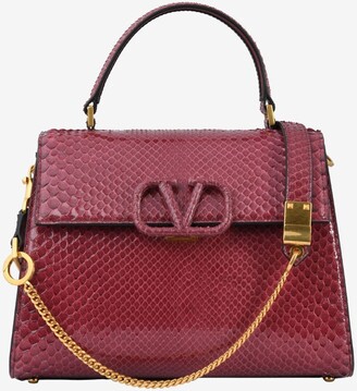 Valentino Medium VSLING Top Handle Bag in Snakeskin Leather - ShopStyle
