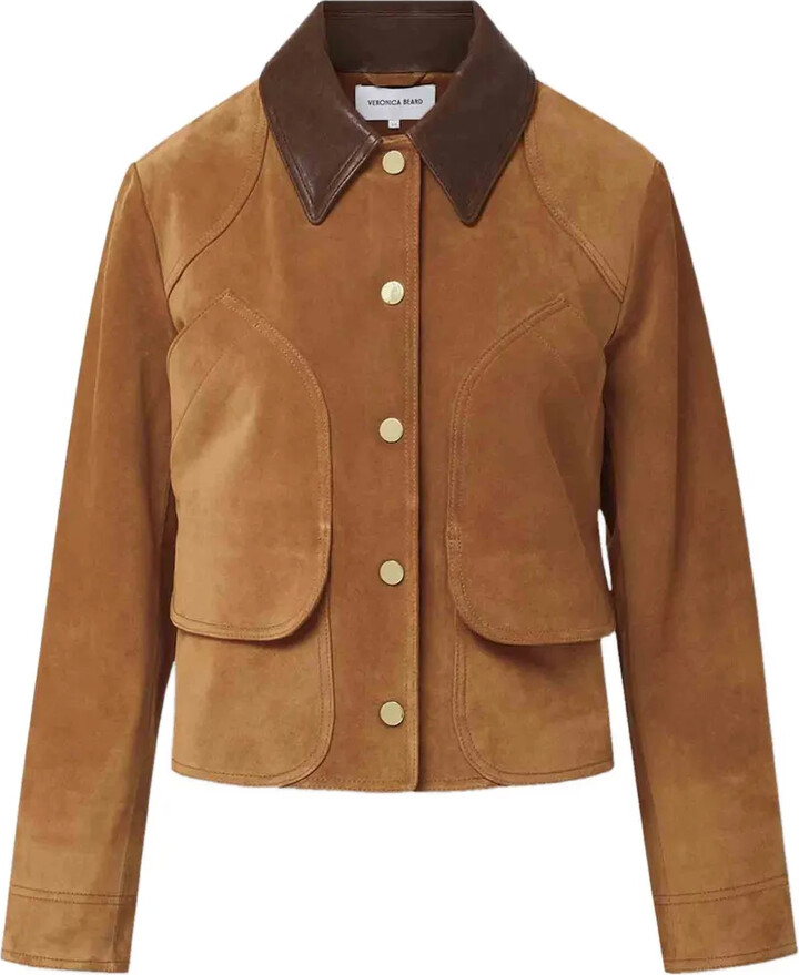 Veronica Beard Walters suede cropped jacket