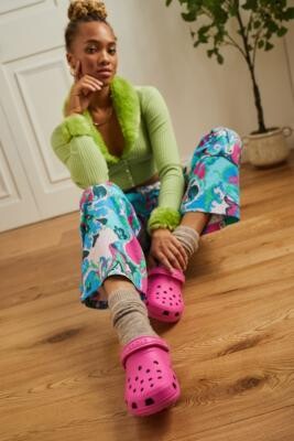 Crocs Pink Classic Clogs - Pink UK 4 at Urban Outfitters - ShopStyle