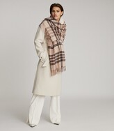 Thumbnail for your product : Reiss STEPH WOOL CHECKED SCARF Natural