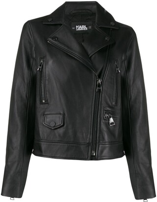 Karl Lagerfeld Paris Ikonik leather biker jacket