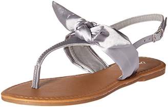 Qupid Women's Thong Sandal with Bow Flat