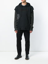 Thumbnail for your product : Hudson layered look distressed hoodie