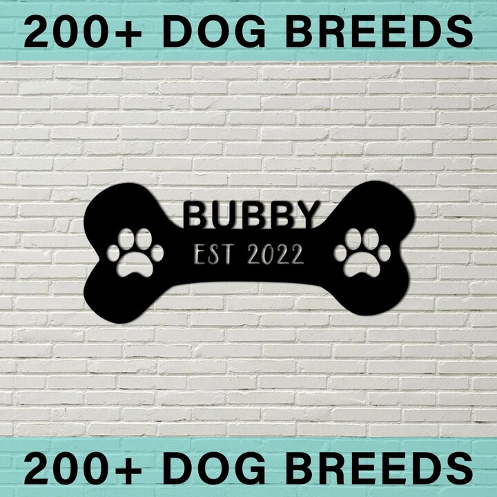 Etsy Name Sign, Pet Dog Lover Gift For Owner, Metal Dog House Sign, Sign House, Art