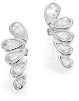 Thumbnail for your product : Adriana Orsini Sterling Silver Pear-Cut Curve Earrings