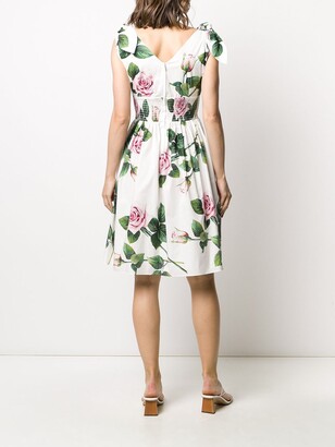 Dolce & Gabbana Floral Flared Midi Dress